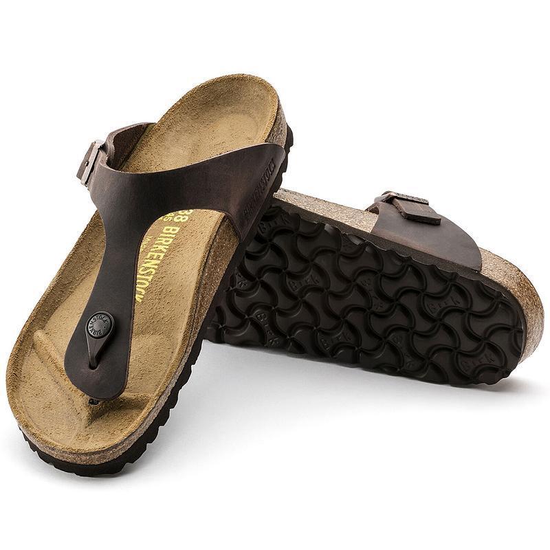 Birkenstock Oiled Læder Gizeh Dame Kaffe | DK 434XYU